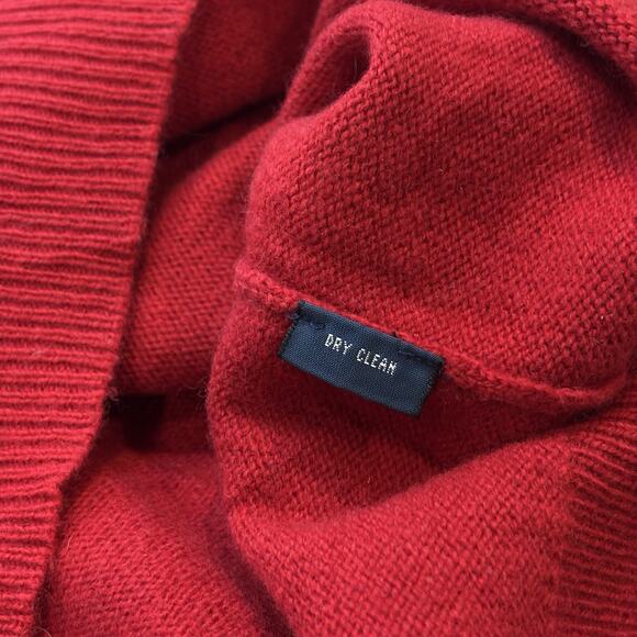 Vintage 1990s Polo Ralph Lauren Red Lambswool V Neck Sweater Men's Size Large - Picture 6 of 6